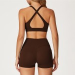 Women's Yoga Set Fitness Sports Bra + Shorts EWX2044