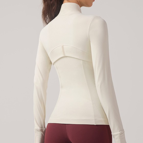 Yoga Jacket Zipper Stand Collar Long Sleeve Top FY327