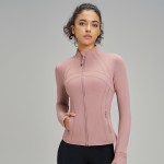 Yoga Jacket Zipper Stand Collar Long Sleeve Top FY327