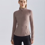 Women's Yoga Jacket Zipper Long Sleeve Top WT-046H