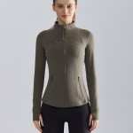 Women's Yoga Jacket Zipper Long Sleeve Top WT-046H