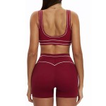女士瑜伽服套装健身文胸+短裤TZ7028