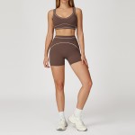 女士瑜伽服套装健身文胸+短裤TZ7028